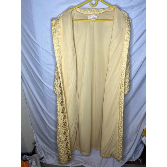 Sears at Home Wear Quilted Robe Long Lined Button Up Size Large Union Made 1970s - Picture 4 of 10